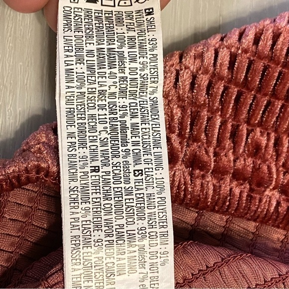 Forever 21 Velour Crop Boho Top, Size S, Burgundy - Picture 3 of 10